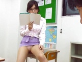 Sugary Japanese teacher Emi Nanjyou has sex with her horny student
