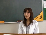 Cute Iioka Kanako loves being pleased in class picture 97