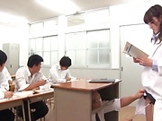 Cute Iioka Kanako loves being pleased in class
