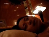 Petite Japanese milf with fragile body sucks cock on pov picture 74