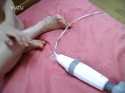 Busty Japanese teen oko Tabata gets experience with a vibrator