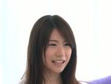 Risa Hitomi nice Asian teen enjoys solo fingering