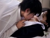Yummy Asian teen gal Kaho Mizuzaki sucks cock in a hospital picture 30