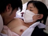 Yummy Asian teen gal Kaho Mizuzaki sucks cock in a hospital picture 32