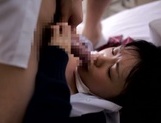 Yummy Asian teen gal Kaho Mizuzaki sucks cock in a hospital picture 43