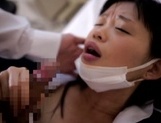 Yummy Asian teen gal Kaho Mizuzaki sucks cock in a hospital picture 62