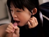 Yummy Asian teen gal Kaho Mizuzaki sucks cock in a hospital picture 76
