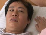 Kinky nurse Mei Hayama treats patient by playing with his dick