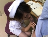 Yui Hanasaku Hot nurse gives blowjob