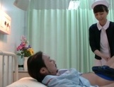 Japanese nurse receives a tasty dick for her pussy picture 12