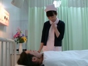 Japanese nurse receives a tasty dick for her pussy