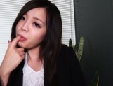 Naughty office chick Nozomi Yui deepthroats her colleague swallows jizz picture 11