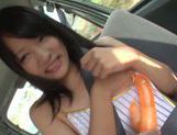 Mikako Abe gets horny while riding in the car picture 40