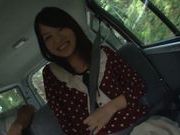 Mikako Abe pretty Asian teen enjoys car ride