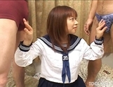 Miyuki Fujino Enjoys sucking cock and getting a facial