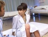 Kinky Asian nurse Akane Ohzora enjoys anal fuck and gangbang action