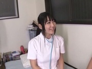 Kui Tanigawa naughty Asian teen enjoys sucking cock