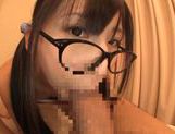 Sexy Asian teen in funny glasses Yuuki Itano sucks rod picture 24