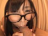 Sexy Asian teen in funny glasses Yuuki Itano sucks rod picture 27