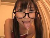 Sexy Asian teen in funny glasses Yuuki Itano sucks rod picture 47