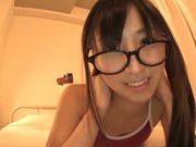 Arousing Amateur in glasses Yuuki Itano gives hot blowjob