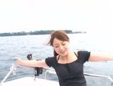 Sexy Asian milf Akiho Yoshizawa is fucked on the boat picture 12