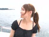 Sexy Asian milf Akiho Yoshizawa is fucked on the boat picture 13