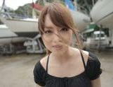Sexy Asian milf Akiho Yoshizawa is fucked on the boat picture 1