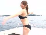 Sexy Asian milf Akiho Yoshizawa is fucked on the boat picture 23