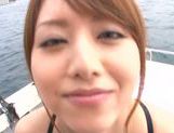 Sexy Asian milf Akiho Yoshizawa is fucked on the boat picture 24