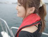 Sexy Asian milf Akiho Yoshizawa is fucked on the boat picture 4