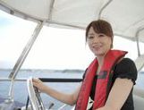 Sexy Asian milf Akiho Yoshizawa is fucked on the boat picture 6