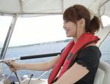 Sexy Asian milf Akiho Yoshizawa is fucked on the boat picture 7