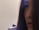 Naughty Asian office girl entertains the office