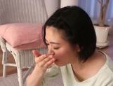 Erina Nagasawa kneels in front of a big cock to suck picture 143
