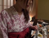 Pretty Japanese housewife engulfs cock and enjoys rear banging picture 16