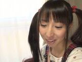 Pigtailed teen Yuuki Itano enjoying a tasty pov oral