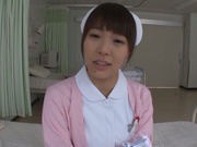 Naughty Asian nurse Haruna Ikoma enjoys hwe well endowed patient