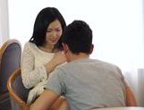 Cock-starved Asian milf engulfs and rides cock picture 26