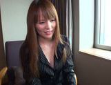 Sweet asian Risa Arisawa gets drilled at work picture 11
