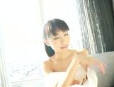 Japanese AV model in her sexy black stockings picture 67