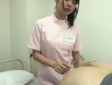 Naughty Asian nurse Tsubomi gives her patient intense anal exam picture 15