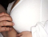 Yumi Mizuki receives creamy jizz over her big boobs picture 12