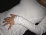 Yumi Mizuki receives creamy jizz over her big boobs