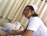 Erena Fujimori Asian nurse gives a hot blowjob picture 15