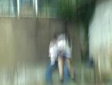 Asian sweetie and her guy having sex on the steps outside picture 13
