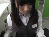 Chika Hirako hot Japanese office girl gives head picture 13