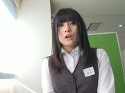 Chika Hirako hot Japanese office girl gives head