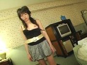 Lovely Asian hottie Kaoruko shows off her pussy and anal on close-ups