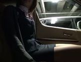 Kinky Japanese teen blows hot guy in a car swallowing jizz picture 15